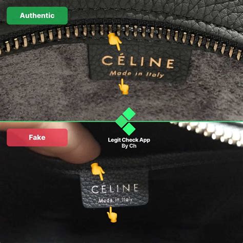 how to spot a fake celine bag|authentication check by ch.